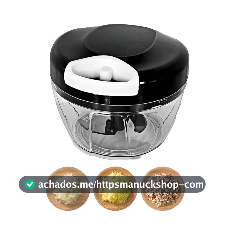 Mini Processador E Triturador De Alimentos Alho Cebola 500ml
