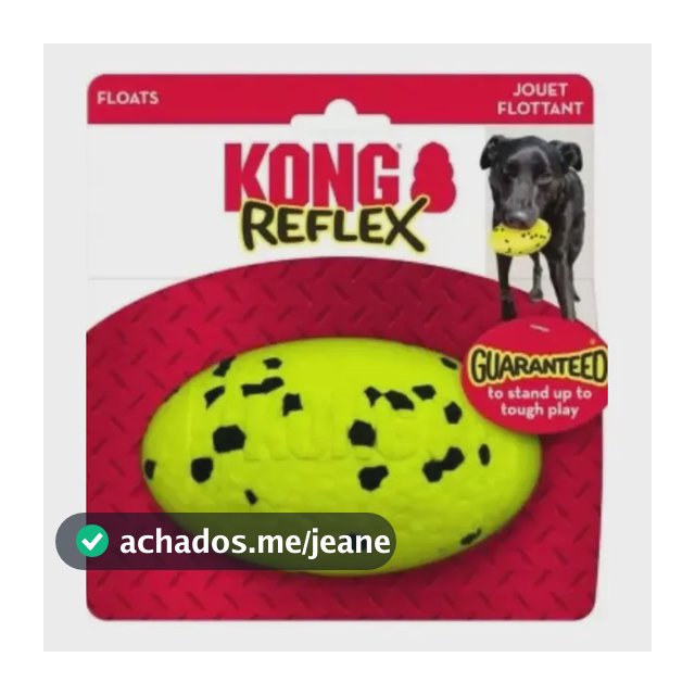 Kong Reflex Football Brinquedo Fosforescente Bola Para Cães Cor Amarela