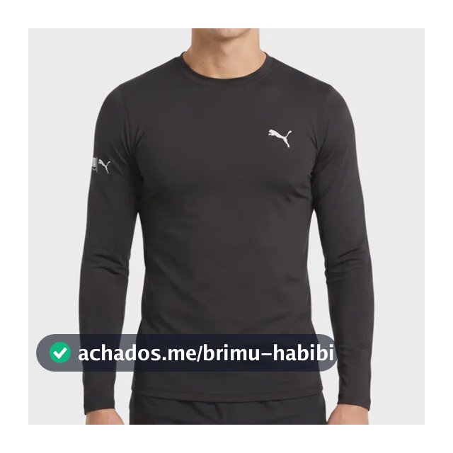 Camiseta Puma Térmica Manga Longa Proteção Uv 50+ Masculina