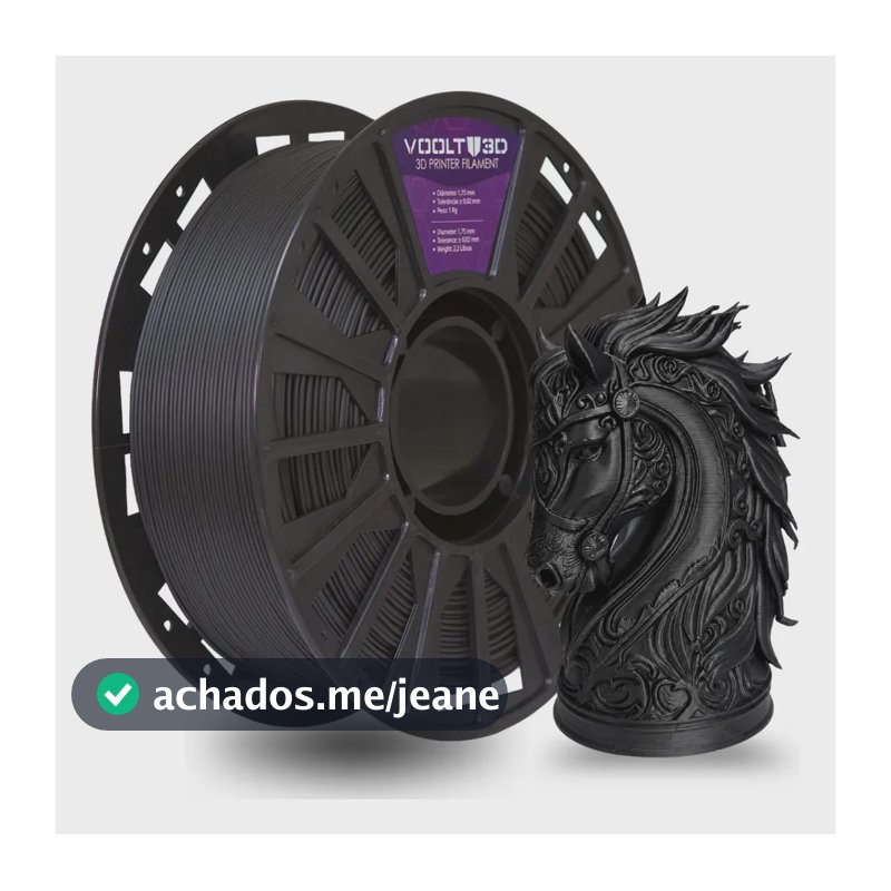 Filamento Pla Preto Evo 1kg Impressora 3D Imprimindo Peças De Decoração Em 3D Fabricação Nacional