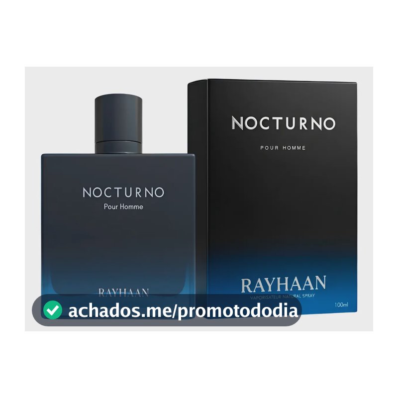 Perfume Masculino Rayhaan Nocturne Pour Homme Edp 100ml Nota