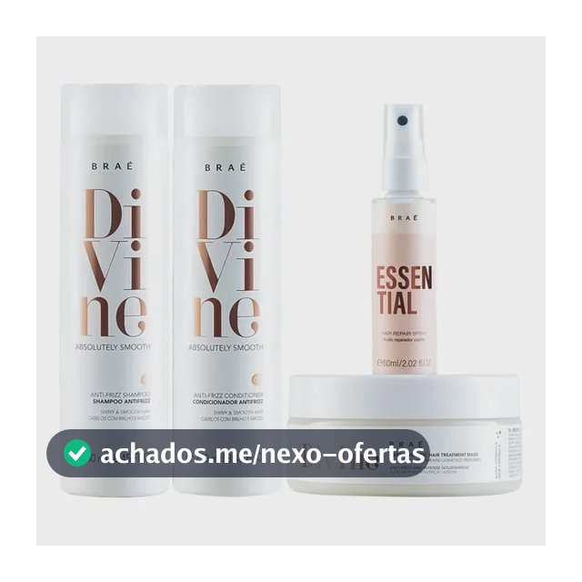 Divine Shampoo + Condicionador + Másc + Mini Essential 200 g- Braé
