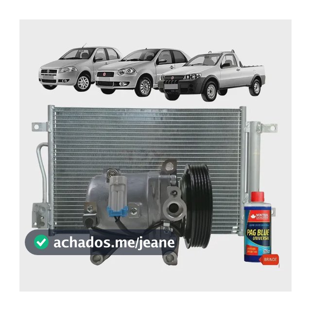 Compressor + Condensador Ar Palio Siena Strada Motor Fire