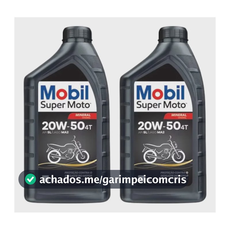 2 litros Mobil Super Moto 4t 20w-50 Para Moto/quadriciclo