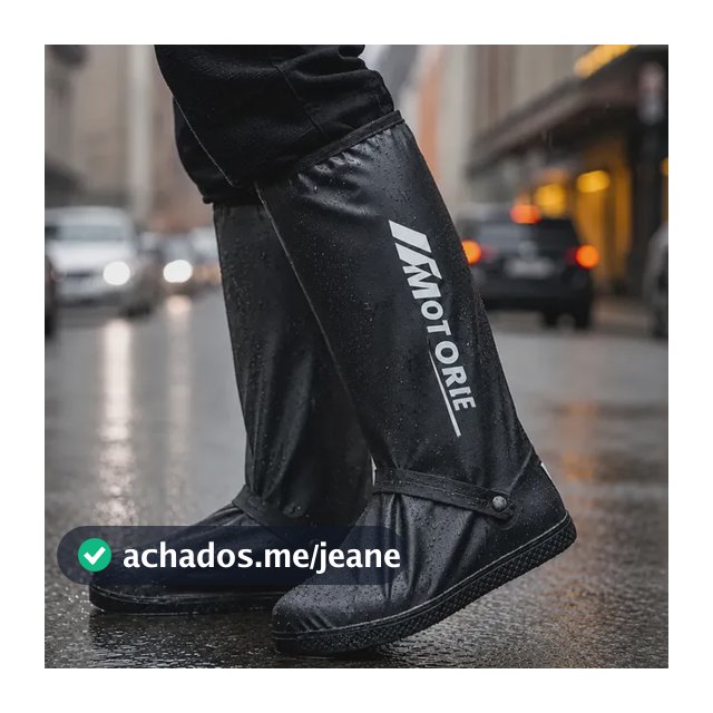 Capa De Chuva Para Calçado Motoqueiro Impermeável Antiderrapante