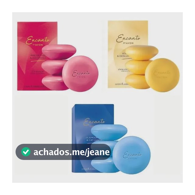 Kit 3 Caixas De Sabonetes Encanto Avon 4x80g 12 Un