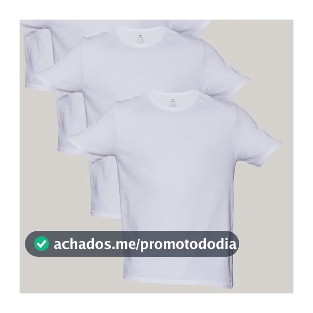 Kit 5 Camisetas Básicas Masculinas Algodão Branca Hering  Branco Xg Liso