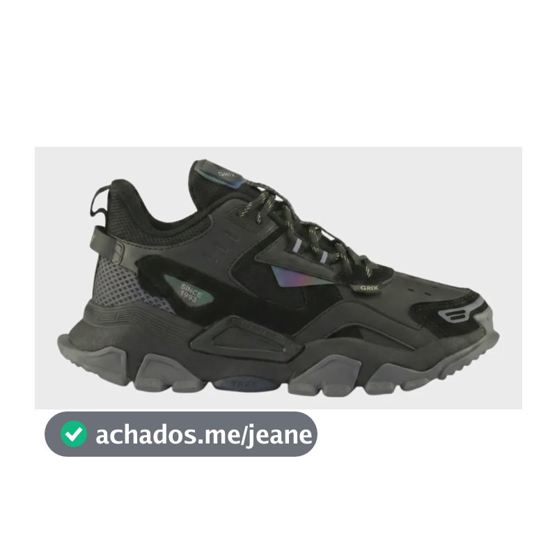 Tênis Unissex Qix Trek Urban Hiking Original Refletivo Preto 35 Br