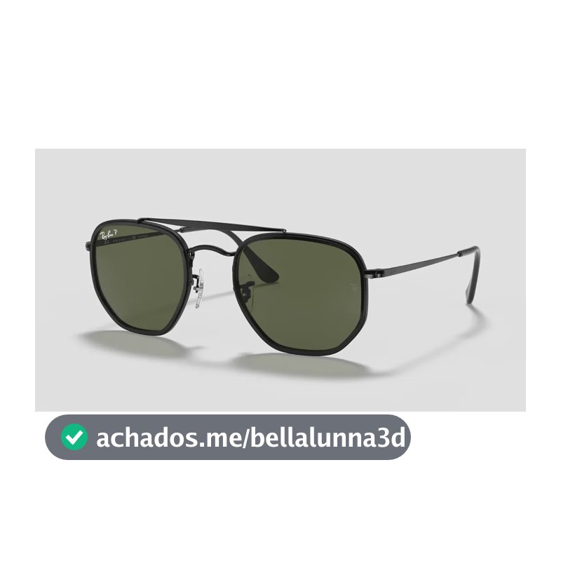 Óculos Solar Ray-ban Marshal Rb3648 - Todas As Cores Preto