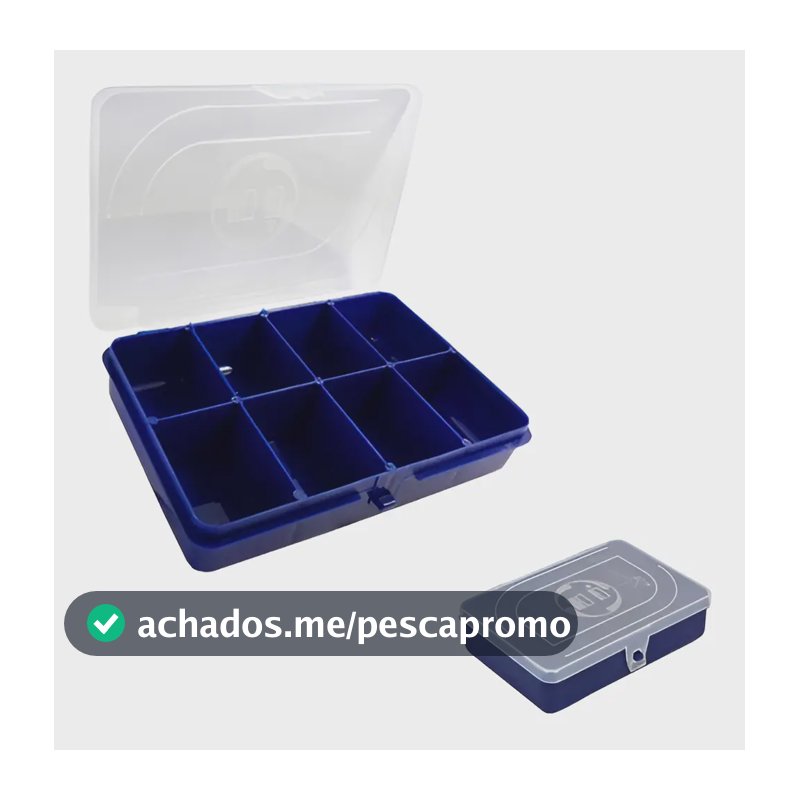 Caixa Pesca Multiuso HI ES-08 8 Divisórias Porta Isca Compacta