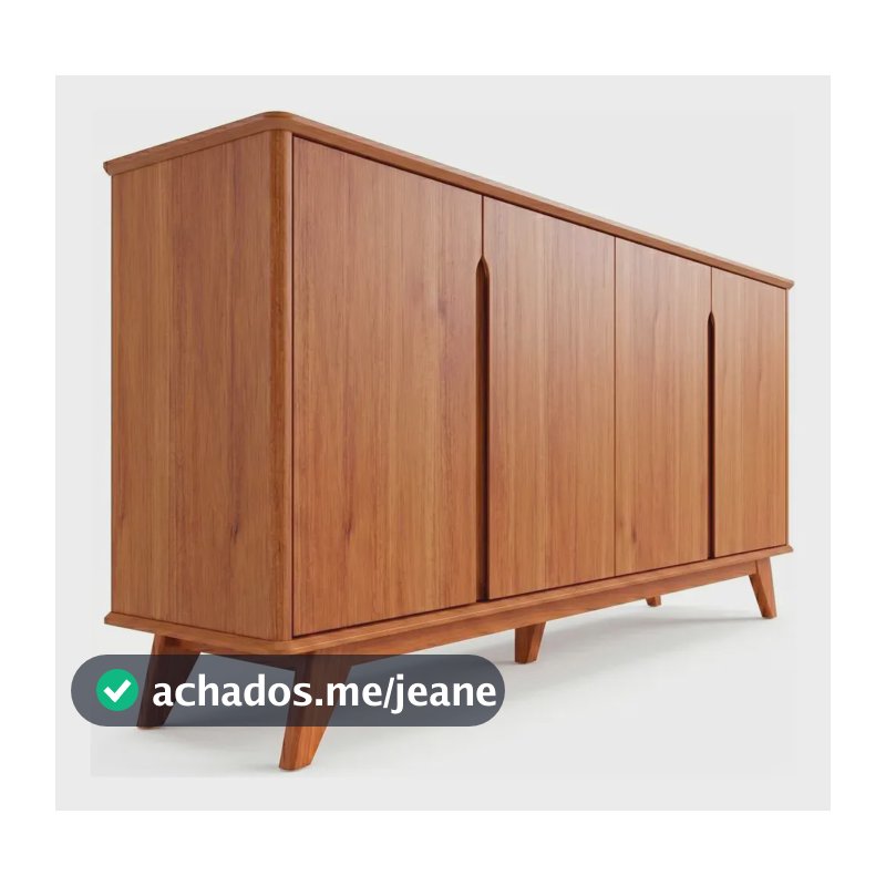 Buffet Aparador Serena Da Cimol Com 4 Portas E 3 Prateleiras Cinamomo Marron