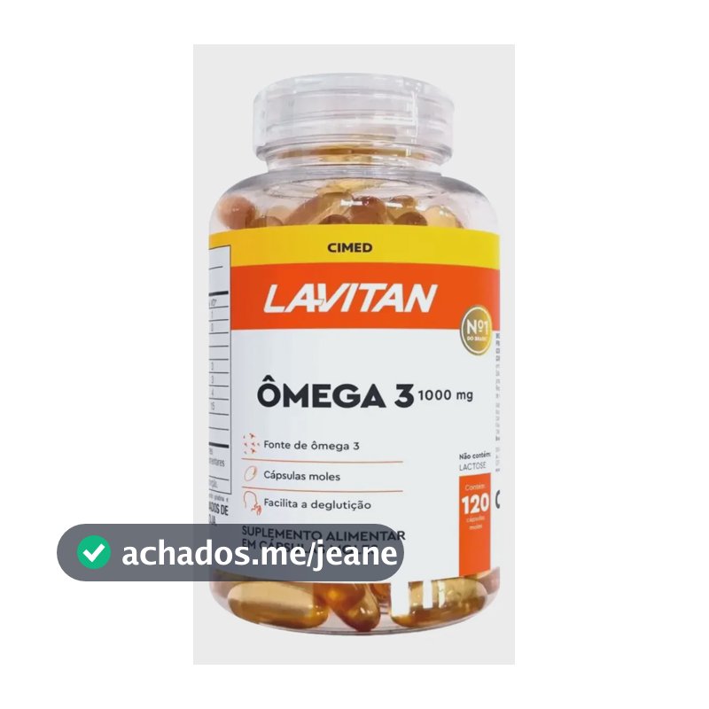 Suplemento em cápsula Lavitan Carboidratos 0mega 3 de 120 un