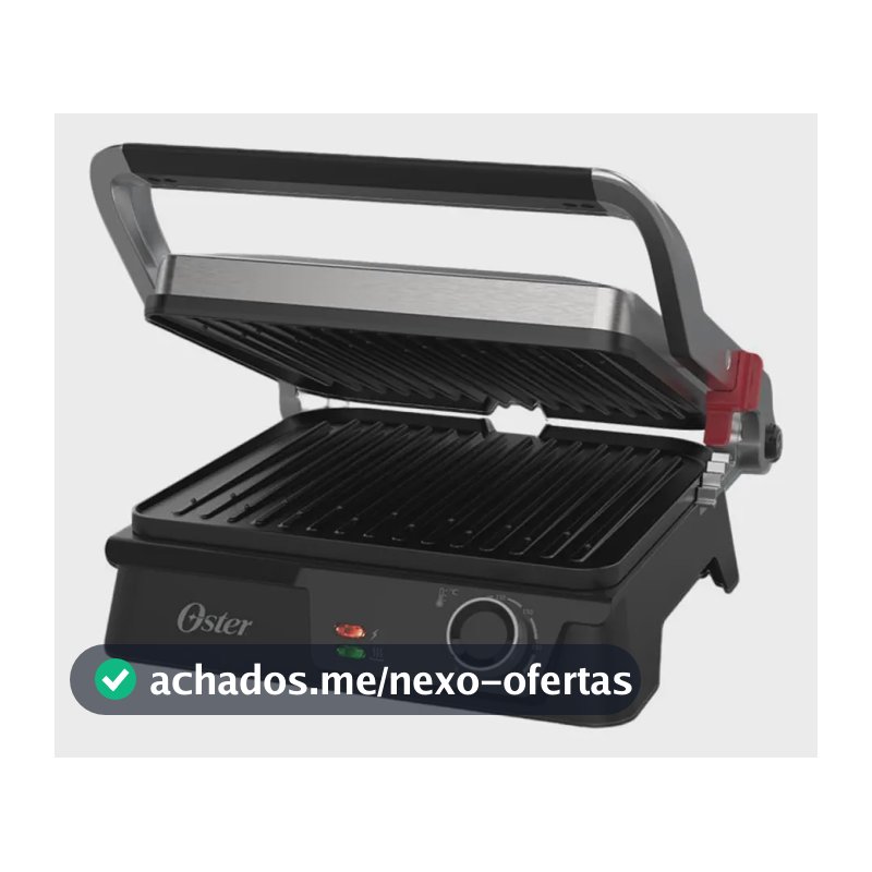 Grill Elétrico Multiuso Ogrl610 Inox 2 Em 1 Oster Preto/prata