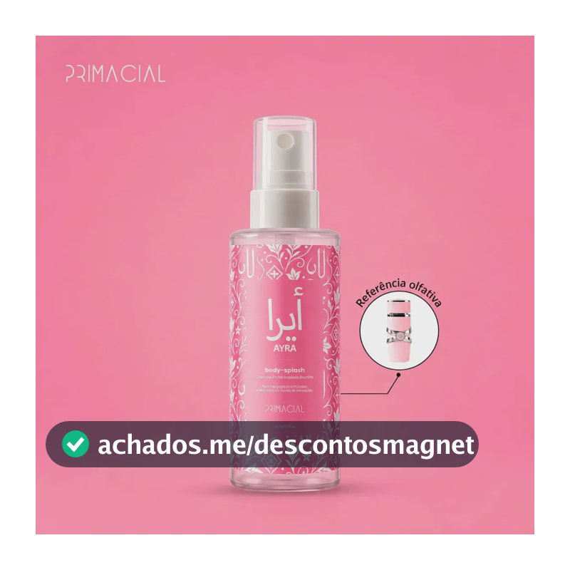 BODY SPLASH FEMININO ARABE AYRA 100ML - PRIMACIAL PERFUME FLORAL