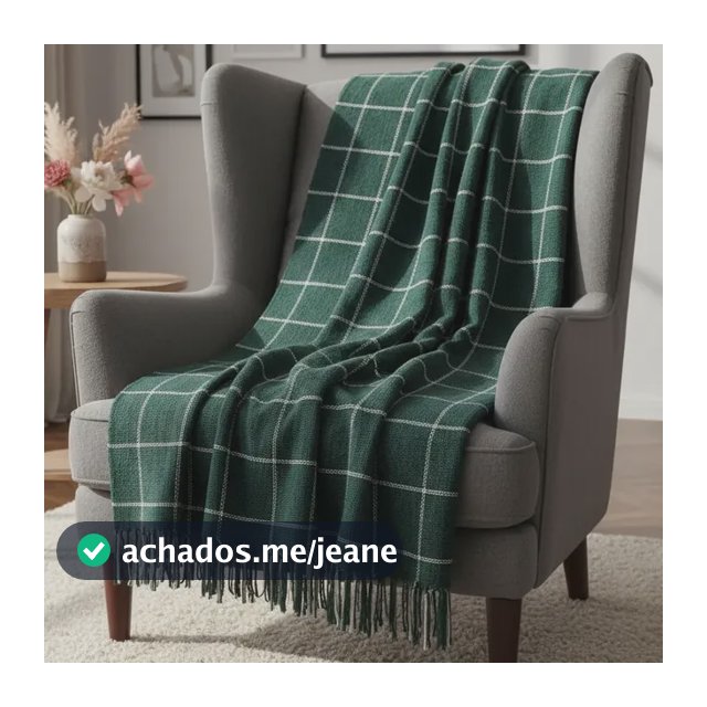 Decoração Manta Sofa Xadrez 180x120 Cm Quadriculada