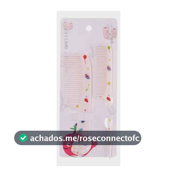 Kit Pente Infantil Penteado Cabelo Bebê Criança Colorido Rosa Peixinho