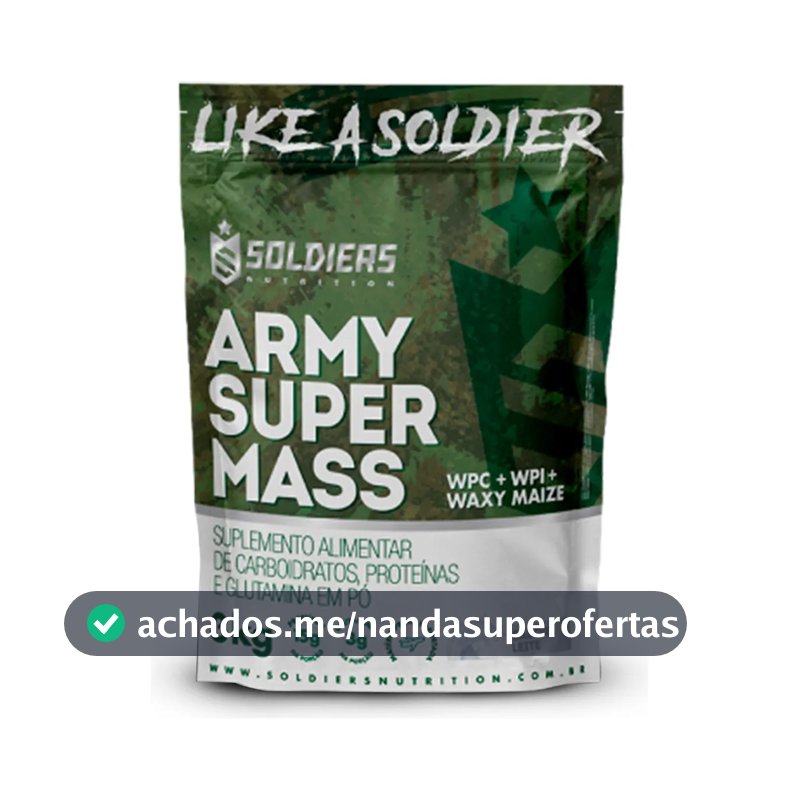Whey Hipercalórico Army Super Mass 3kg 100% Importado Soldiers Nutrition Suplemento Proteína Muscular