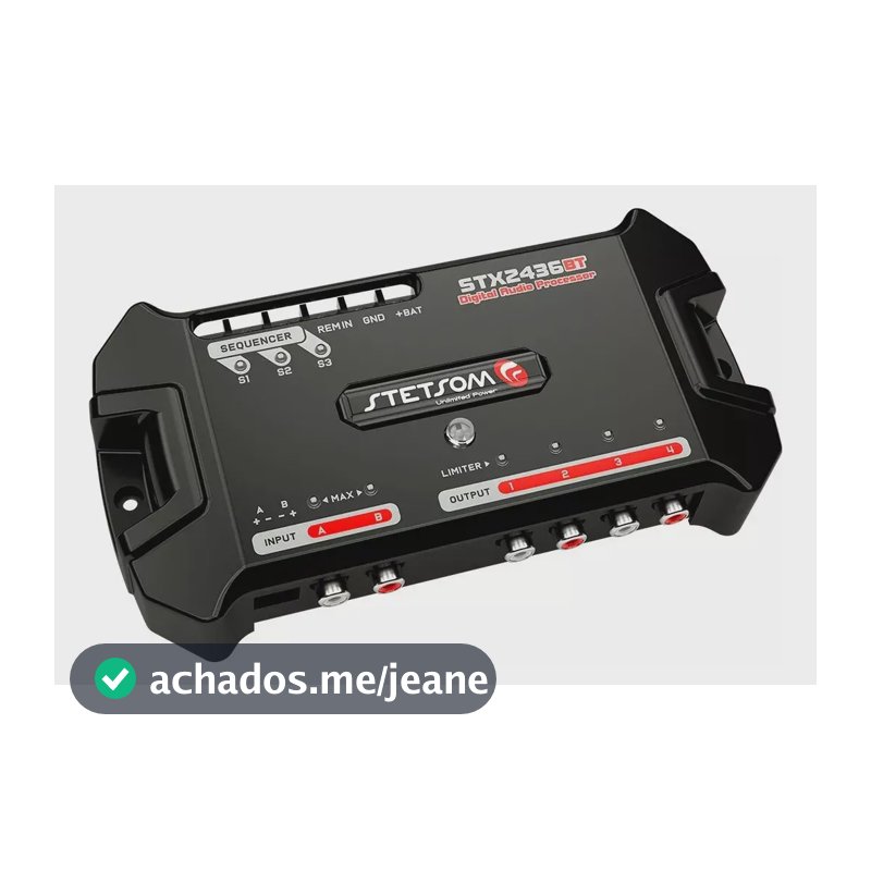 Processador Áudio Stetsom Stx2436bt Sequenciador Lançamento Preto