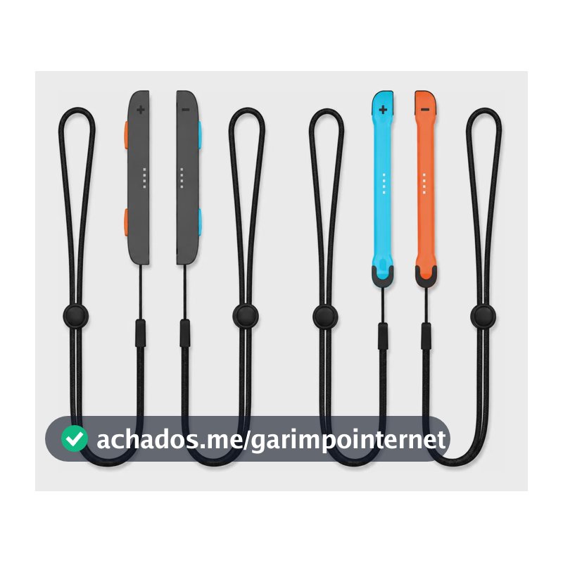 Straps Para Nintendo Switch Oled V1 V2 Alça Regulável Par Azul E Laranja