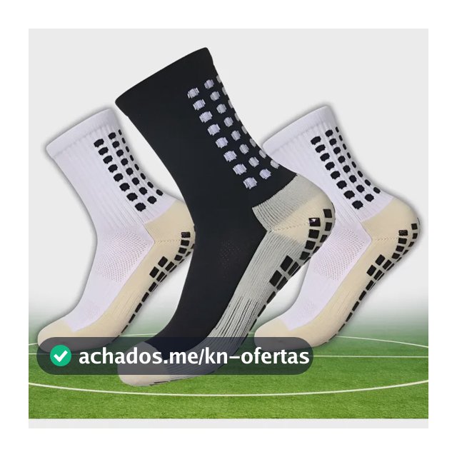 Kit 3 Pares Meia Antiderrapante Esportiva Futebol Treino Pro