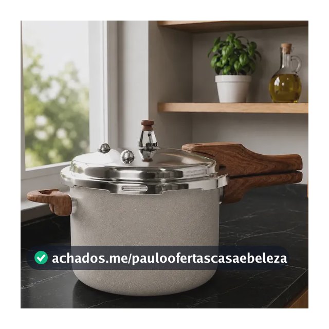 Panela Pressão 4,2l Indução Cerâmica 4 Válvulas Segurança Cor Cinza Claro