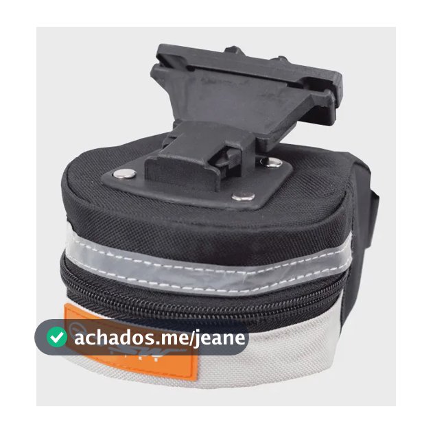 Bolsa De Selim Modelo 04 Tsw Com Engate Rápido Para Bike Cor Preto cinza