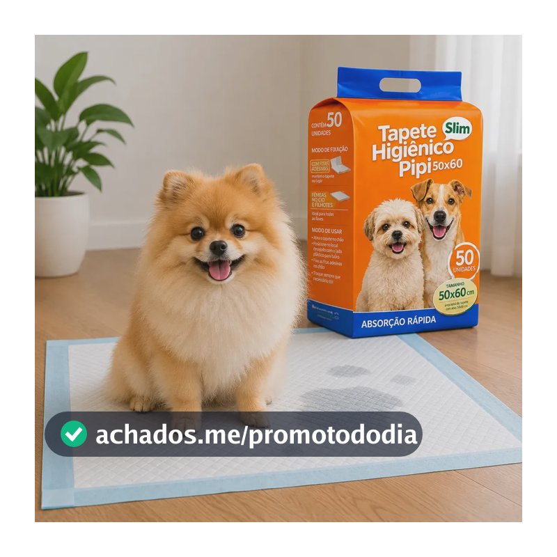 Tapete Higiênico Para Cães Gatos Pets Manta Absorvente 50 Unidades 50x60Cm Branco Fralda Pet Cachorro Camadas De Proteção Bloqueador De Odor Linha Premium Com Camadas De Proteção