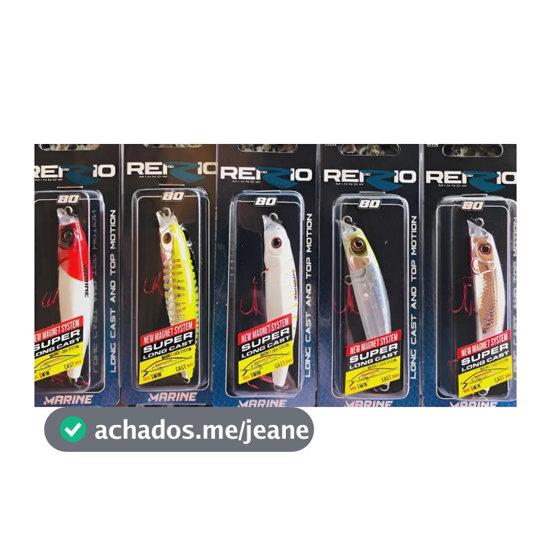 Kit C/5 Iscas Rei Do Rio 80 (8cm 8,5g) A Marine Sports Foto