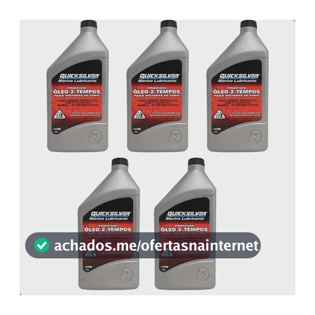 Óleo de motor Quiksilver 2 tempos TC-W3 2 Tempos para náutico 1 kit de 5 unidades x 1L / 5L