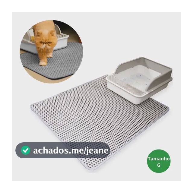 Tapete Coletor Higiênico Para Caixa De Areia Gatos Tamanho G