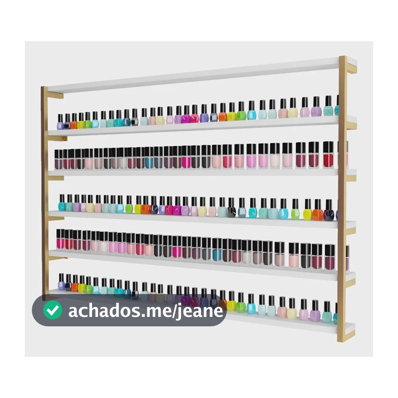 Nicho Expositor Esmaltes Grande Manicure Industrial - Oferta Dourado-escuro
