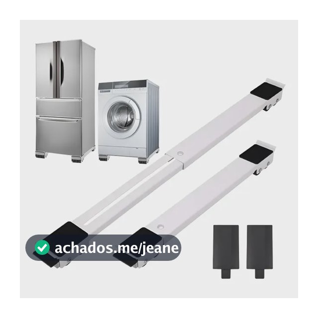 Base Suporte Com Rodinhas Ajustável Maquina Lavar, Geladeira