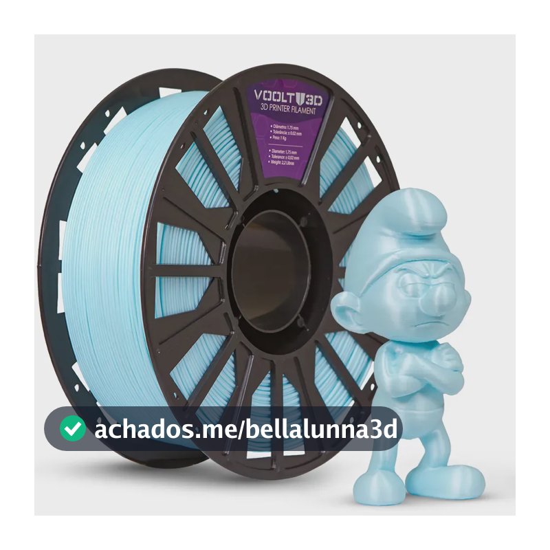 Filamento Pla Azul Macaron Velvet 1kg Impressão 3D Nacional Peças 3D