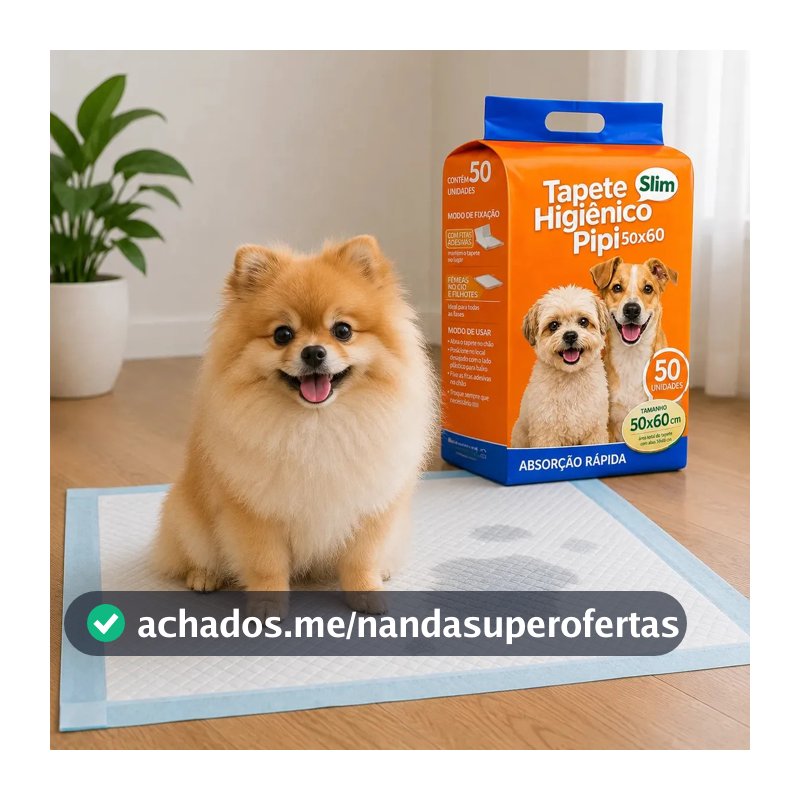 Tapete Higiênico Para Cães Gatos Pets Manta Absorvente 50 Unidades 50x60Cm Branco Fralda Pet Cachorro Camadas De Proteção Bloqueador De Odor Linha Premium Com Camadas De Proteção