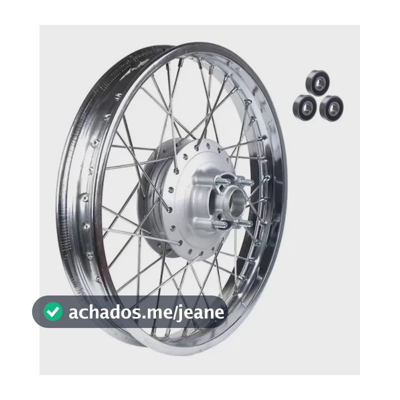 Roda Traseira Fabreck / Tork Raio 4mm Fan 125 2009 á 2017 Com Rolamento