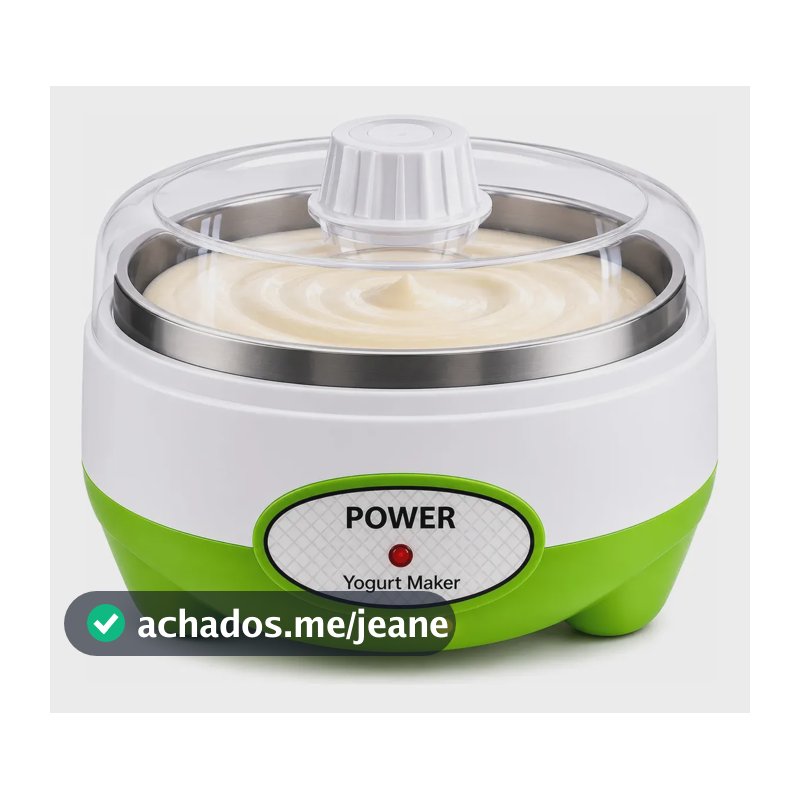 Máquina Fazer Iogurte Natural Grego Iogurteira Elétrica 1l Verde-claro