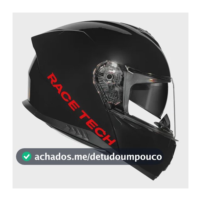 Capacete Race Tech Signal Monocolor Preto Tamanho Do Capacete 56