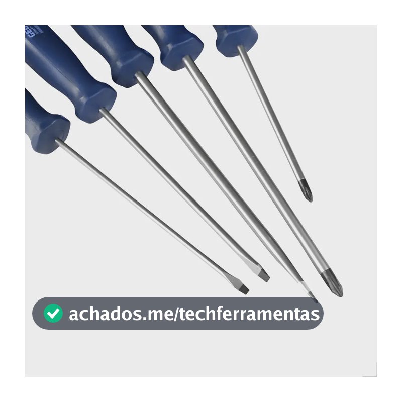 Jogo Kit Chave Fenda E Phillips Gedore C/5 Peças 150-160s