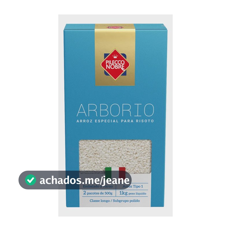 Pilecco Nobre arroz arbório tipo 1 caixa 1kg