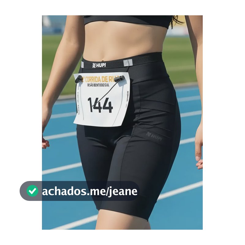 Cinto Porta Número Para Corrida Hupi Elástico Ajustável Preto