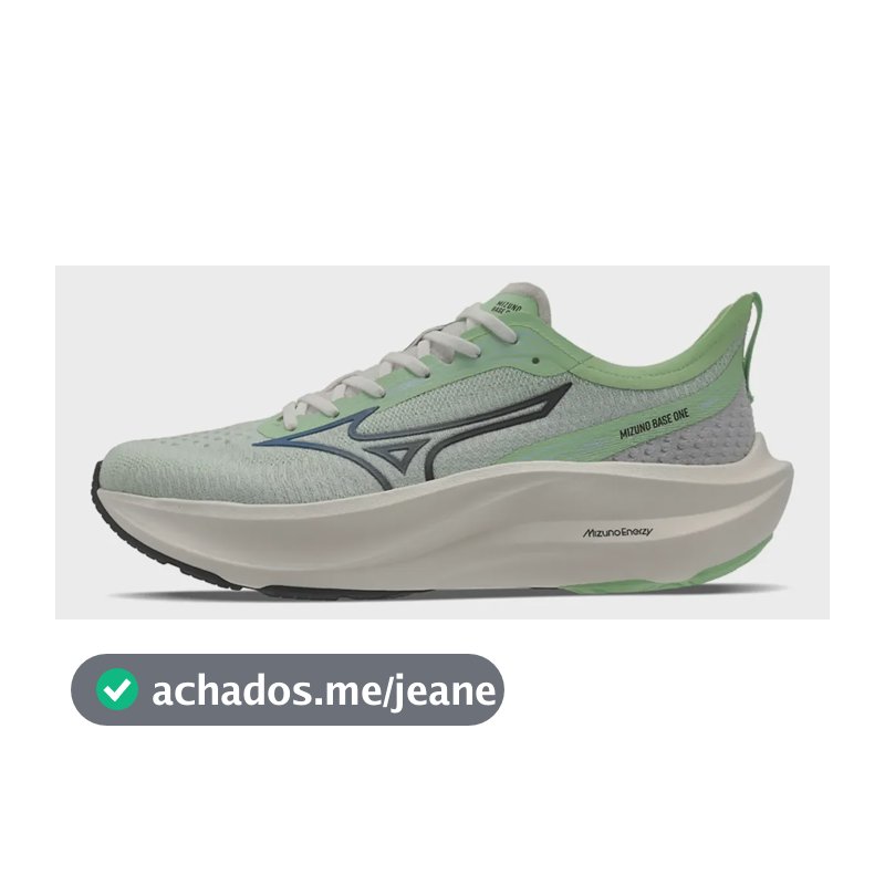 Tênis Mizuno Esportivo Corrida Treino Base One Energy Leve Verde-claro Mesh 40