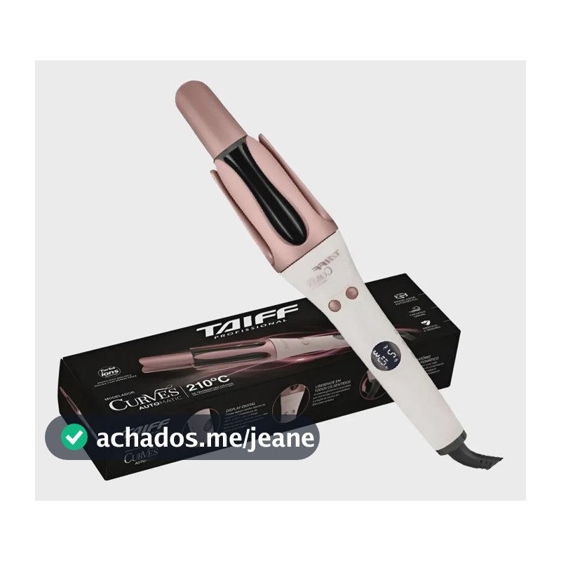 Modelador Taiff Automático Curves Rose Turbo Íons 210°c