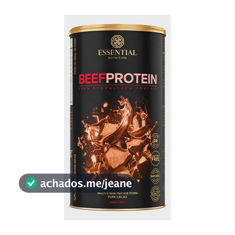 Beef Protein Whey Protein Isolado 960g Essential Nutrition Beef Protein Cacao 960g