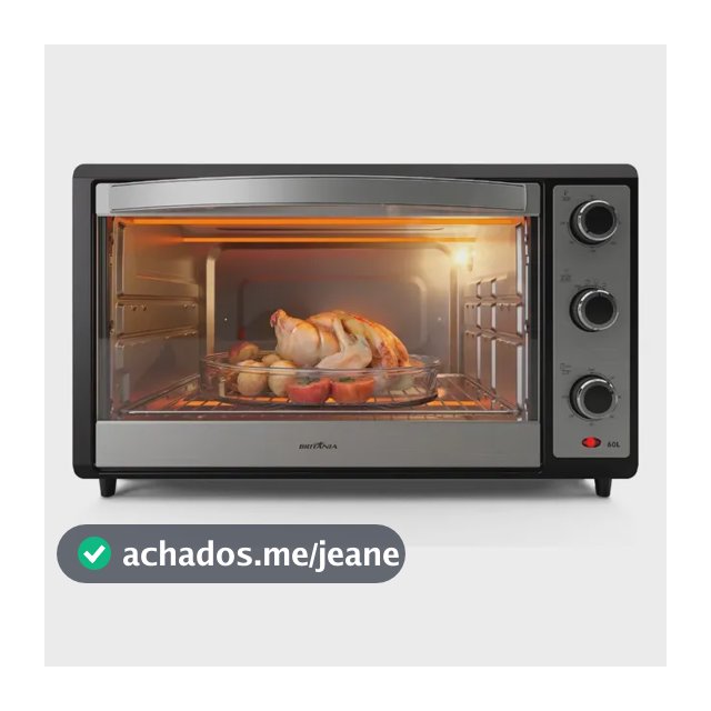 Forno Elétrico 62L de Bancada Britânia 1800W 4 Resistências Timer BFE62A