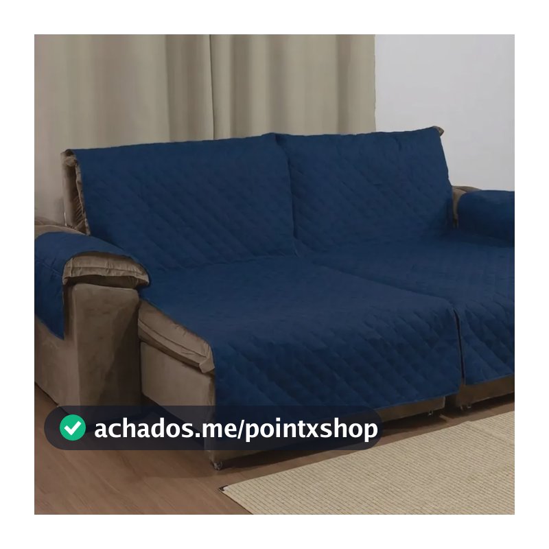 Capa Protetora De Sofá Retrátil 2,20m X 2,40m Black Friday Azul-marinho