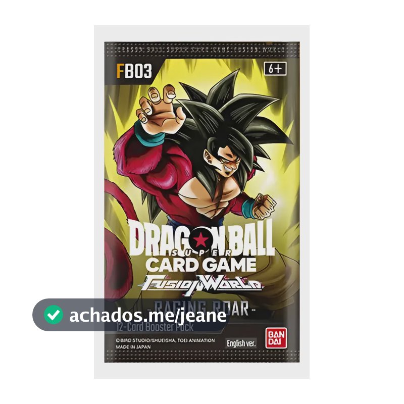 Booster Raging Roar Dragon Ball Fusion World FB03 c/ 12 Cartas Bandai