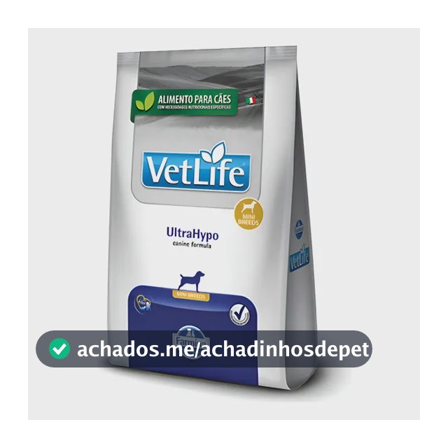 Ração Seca Farmina Vet Life Ultrahypo para Cães Adultos de Raças Mini e Pequenas com Dermatite 2 Kg