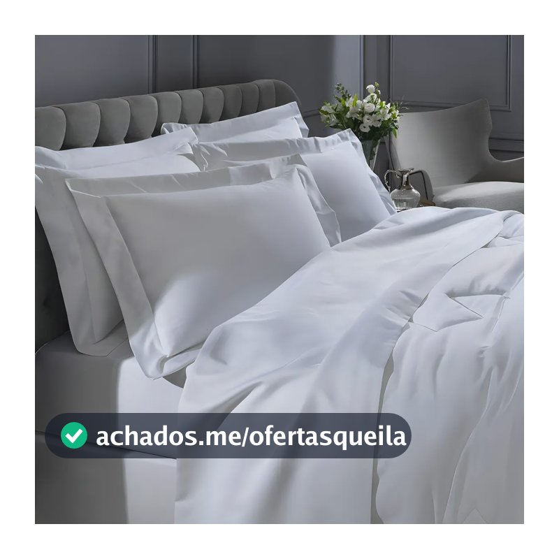 Lençol Percal 1000 Fios 100% Algodão Egípcio Acetinado Casal
