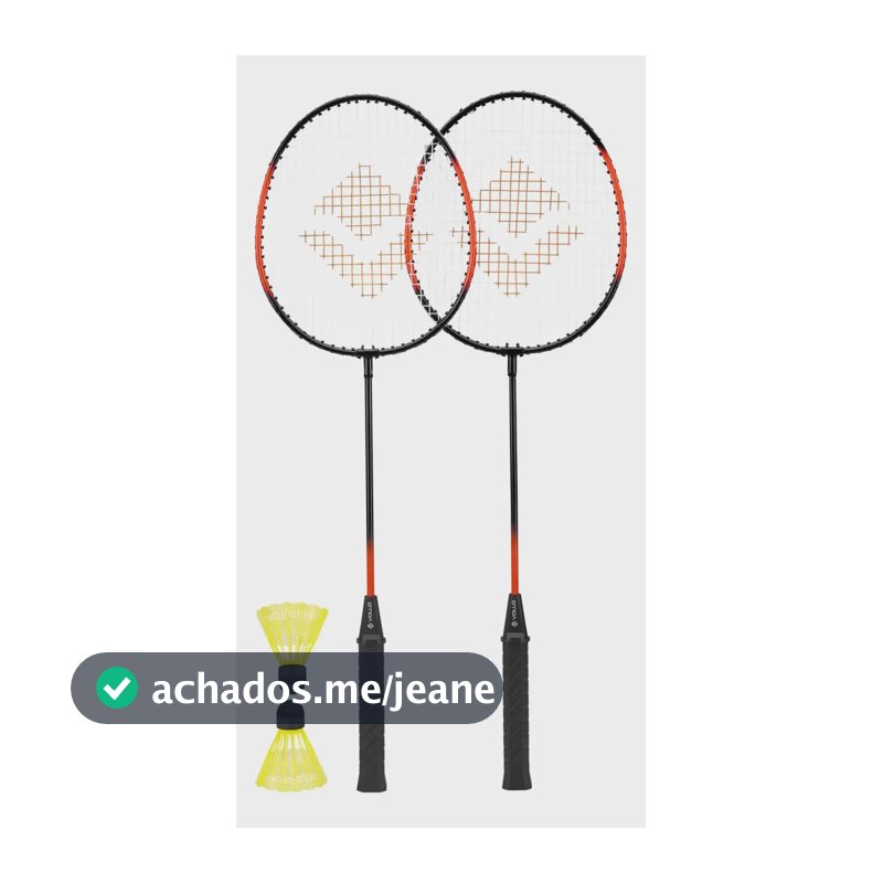 Kit Badminton Profissional 2 Raquetes Leve 2 Petecas Nylon