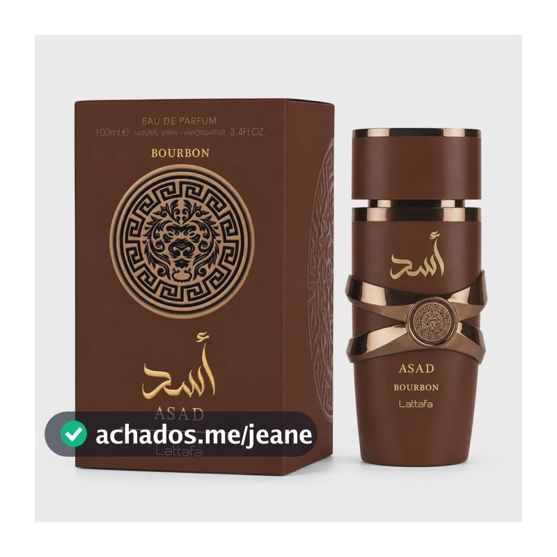 Perfume Árabe Masculino Asad Bourbon Lattafa Eau De Parfum 100ml